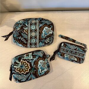 Vera Bradley Floral Cosmetic Bag Set